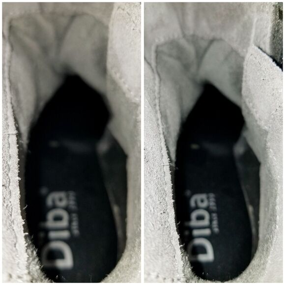 DIBA Women's Sandra Gray Suede Booties Sz 8 Heeled Ankle Boots - Picture 10 of 13